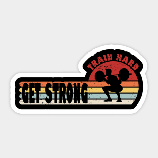 Vintage Weightlifting Retro Powerlifting Fitness Gym Sticker